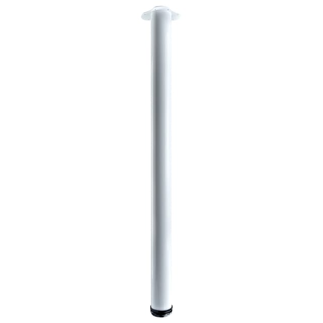 Hettich Tischbein Ø 75 mm x 1100 - 1130 mm Weiß inkl. Montageplatte