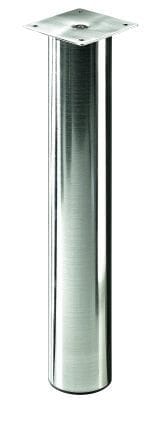 Hettich Tischbein Ø 60 mm x 400 - 700 mm Edelstahl inkl. Montageplatte