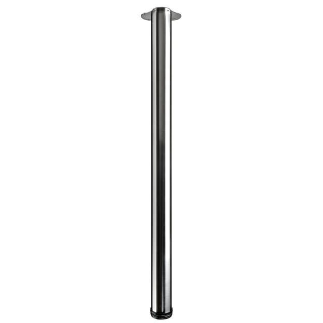 Hettich Tischbein Ø 75 mm x 1100 - 1130 mm Edelstahl-Optik inkl. Montageplatte