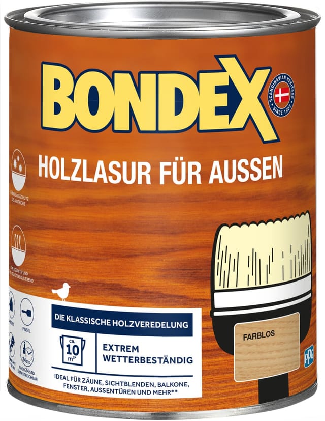 Bondex Holzlasur für Außen Farblos seidenglänzend 750 ml