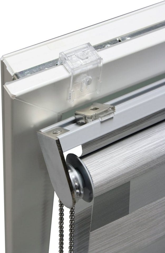 Gardinia Doppelrollo de Luxe 100 cm x 180 cm Grau