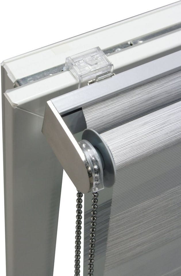 Gardinia Doppelrollo de Luxe 110 cm x 180 cm Grau
