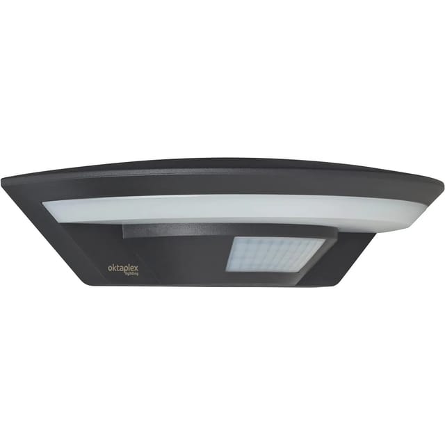Oktaplex LED Außenwandleuchte mit Sensor Ambo 3000K Warmweiß IP54 Anthrazit