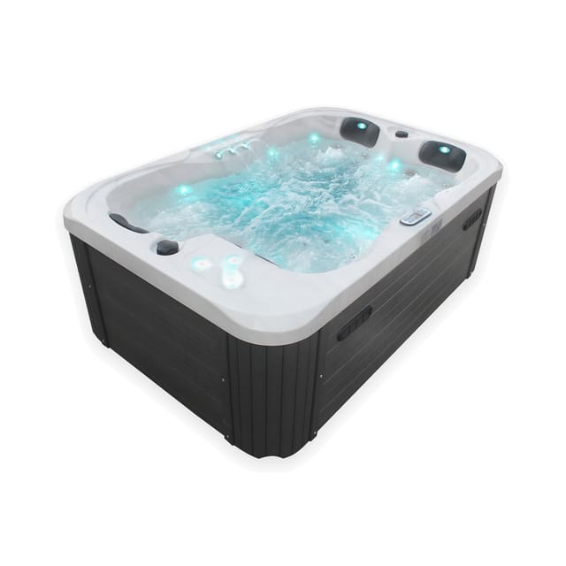 Tronitechnik Outdoor Whirlpool Spa Tino Pro Mit Isolierung Weiss Silber Marmoriert 195Cm X 127Cm Heizung Hydromassage