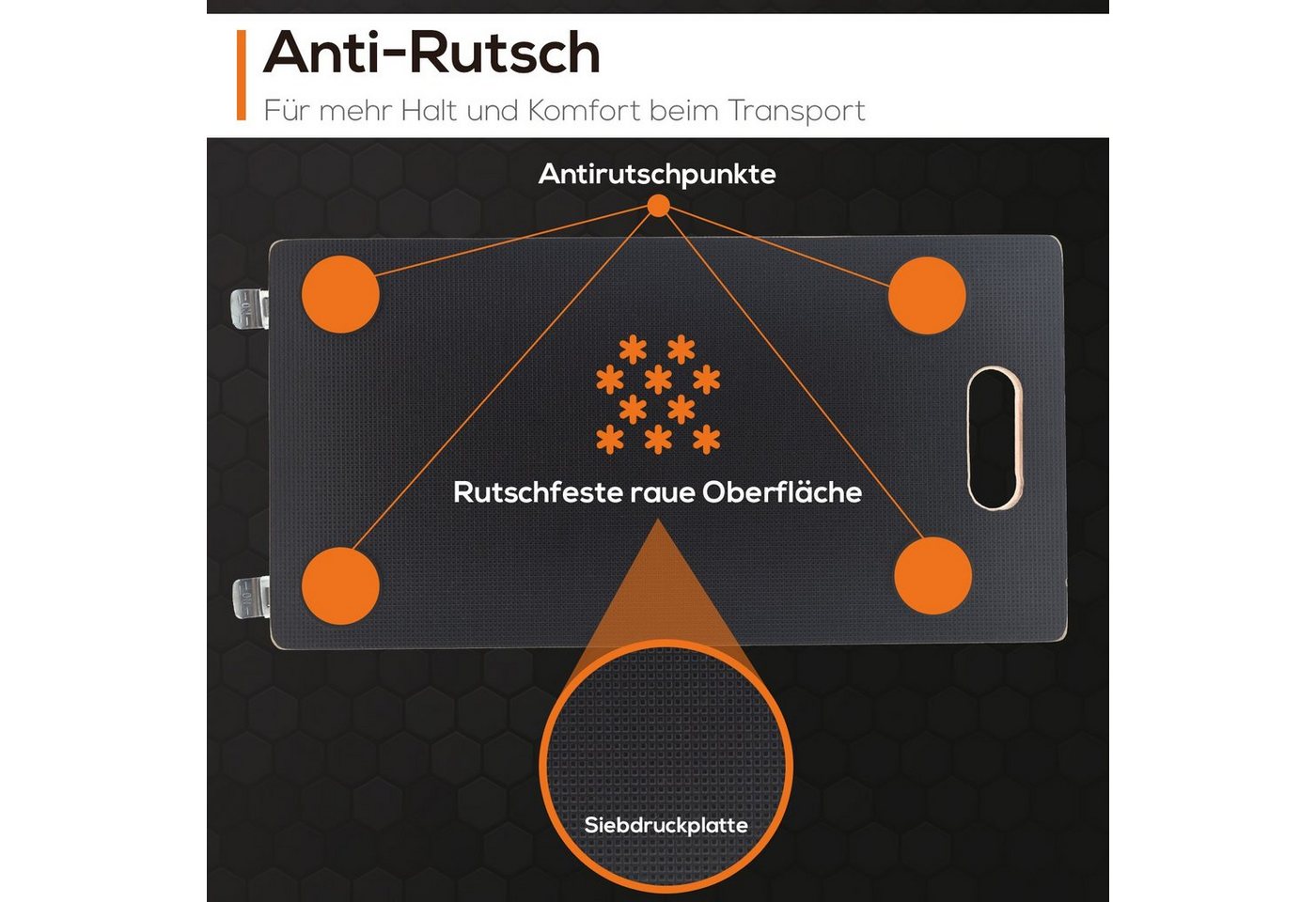 Tronitechnik Rollbrett Transportroller Rutschfest 400 Kg Tragfaehigkeitmoebel Transporthilfe Transport Rollbrett Bild 2