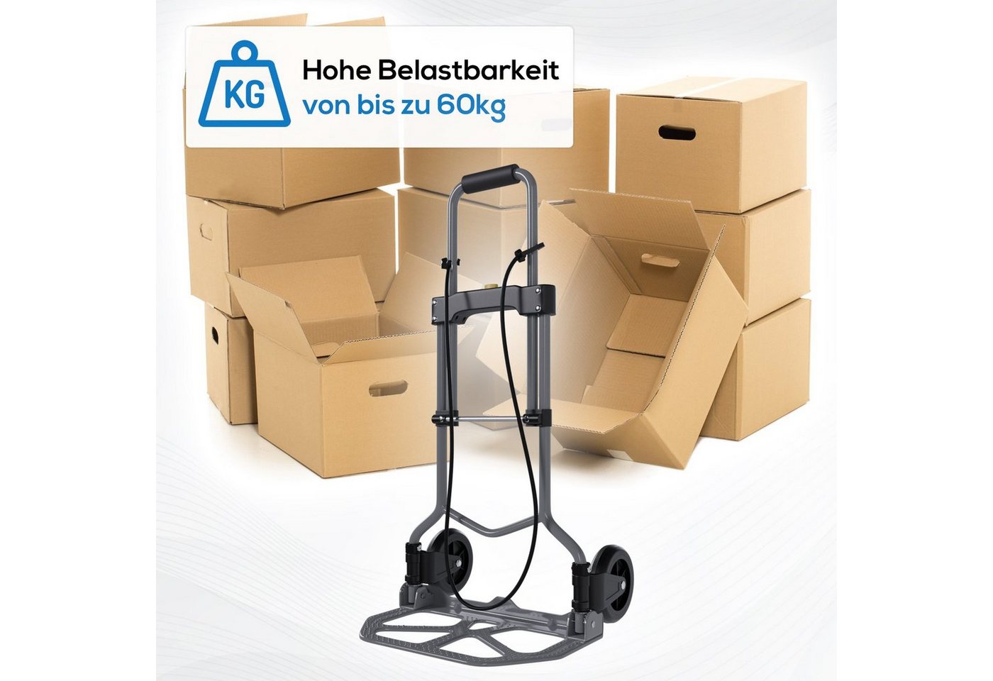 Tronitechnik Sackkarre Sk-02 Handkarre Klappbar Transportkarre Bis 60Kg Klappwagen Aus Metall - Transportwagen Bild 4