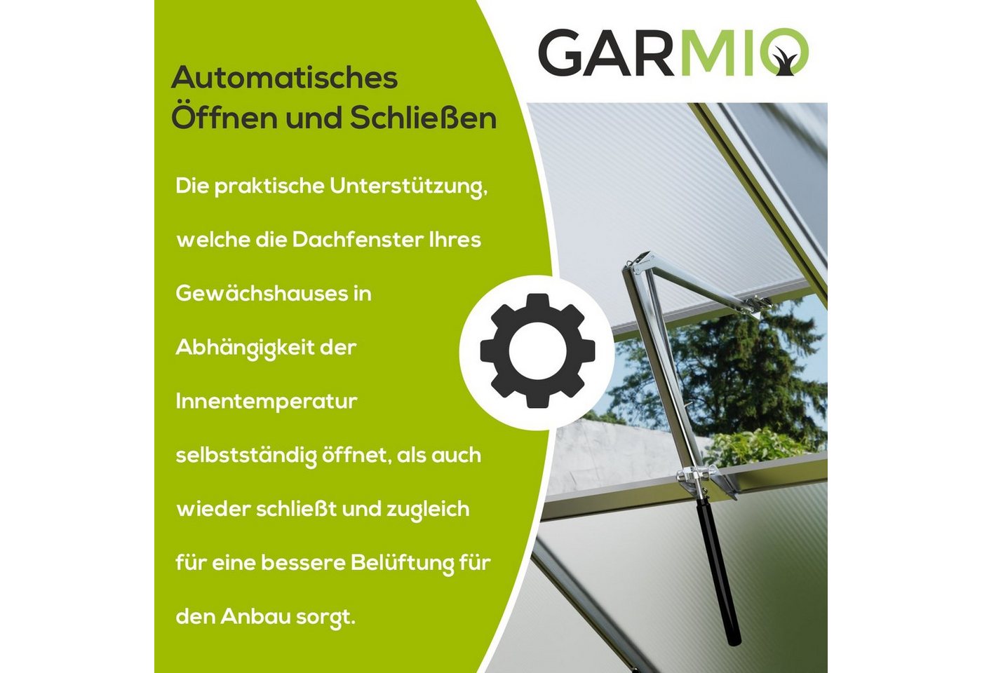 Garmio Automatischer Fensteroeffner Für Gewaechshaus Zuchthaus Tomatenhaus Treibhaus Aufzucht Pflanzenhaus Hubkraft 7 Kg Bild 2