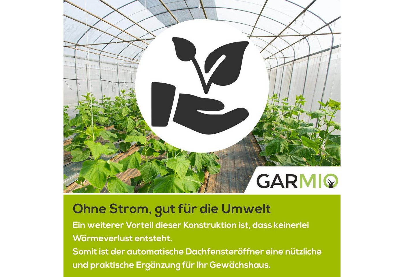 Garmio Automatischer Fensteroeffner Für Gewaechshaus Zuchthaus Tomatenhaus Treibhaus Aufzucht Pflanzenhaus Hubkraft 7 Kg Bild 4