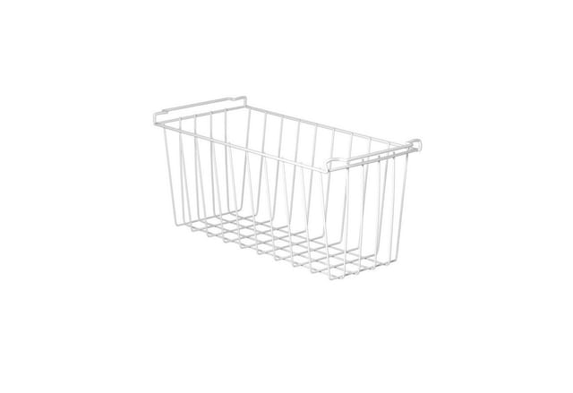 Tronitechnik Aufbewahrungskorb 41Cmx16Cmx20Cm Einlegekorb Gefrierschrank Organizer Drahtkorb Pe-Beschichtung Weiss