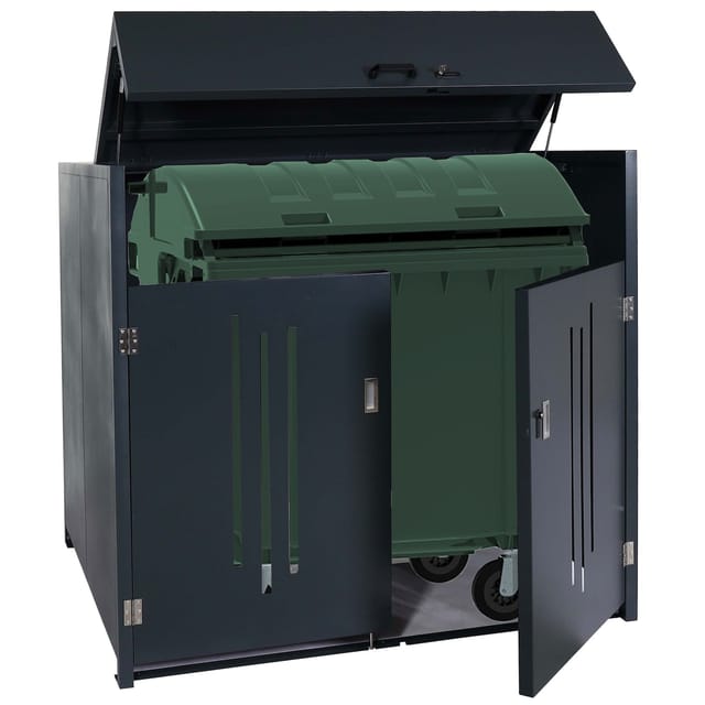 MCW Müllcontainerverkleidung M54 154x160x136cm Grau
