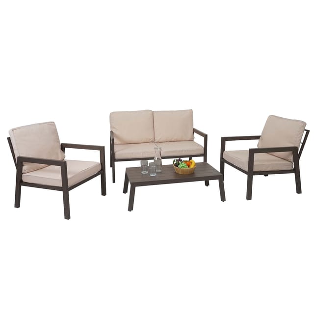 MCW Garnitur L64 4er-Set Polster Creme-Weiß