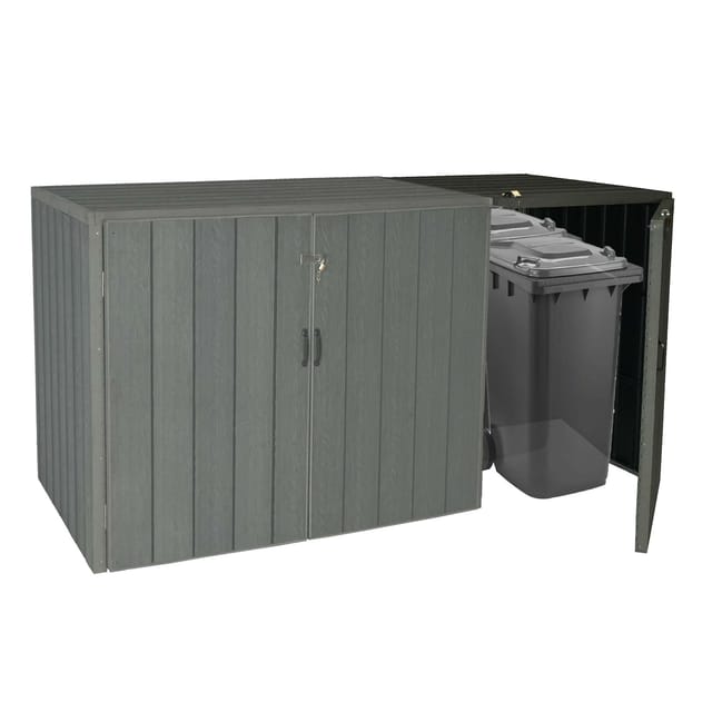 MCW Mülltonnenbox Erweiterung J28 Grau 117x79x105cm