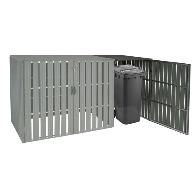 MCW Mülltonnenbox Erweiterung J28 Grau 115x66x76cm