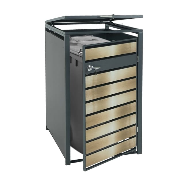 MCW 1er-Mülltonnenverkleidung J81 Gold 117x73x98cm