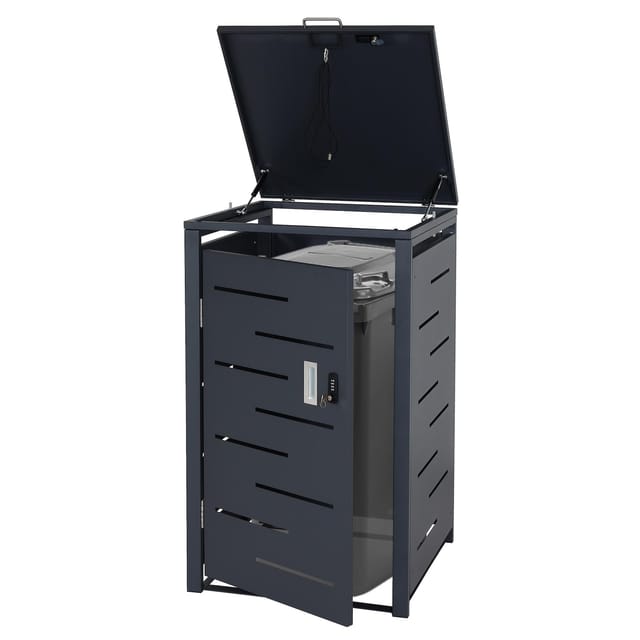MCW Mülltonnenverkleidung E83 1er Anthrazit Stahl 24kg 103x60x62cm