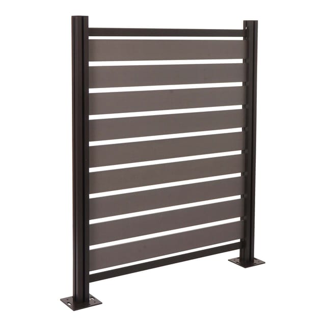 MCW Alu Mülltonnen-Zaun K57 Grau 130x110x6cm