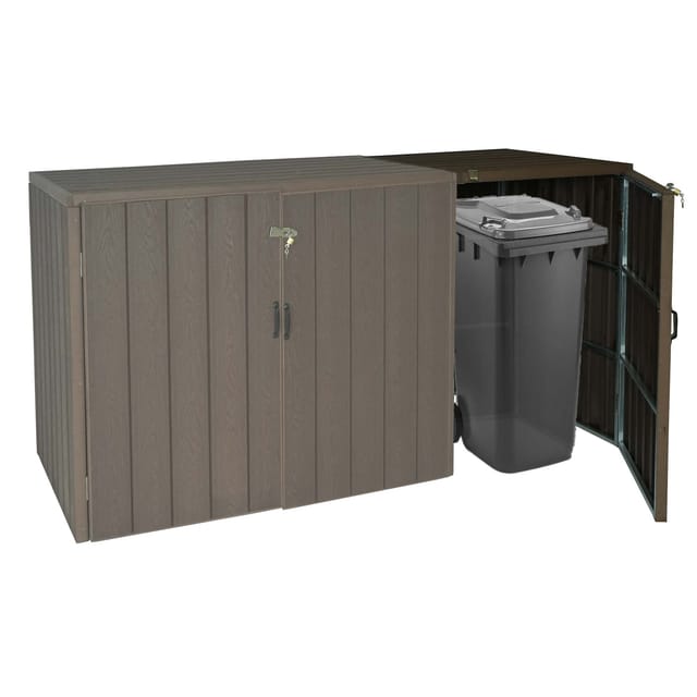 MCW Mülltonnenbox Erweiterung J28 Braun 116x69x88cm