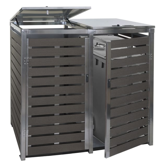 MCW XL Mülltonnenverkleidung K14 2er/4er Anthrazit 117x144x102cm