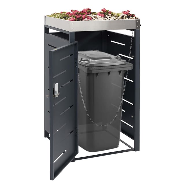 MCW 1er-Mülltonnenverkleidung H40b 110x60x62cm Anthrazit