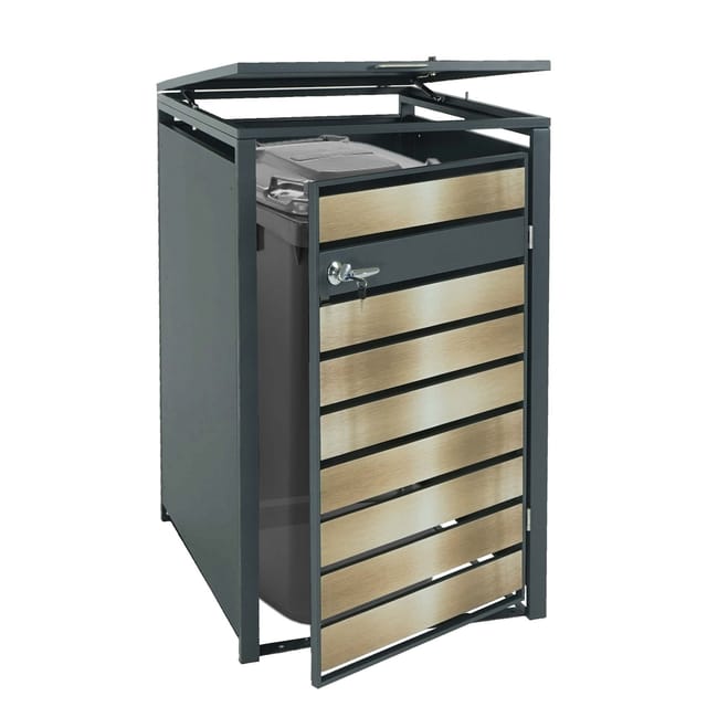 MCW 1er Mülltonnenverkleidung J81 Gold 117x68x80cm