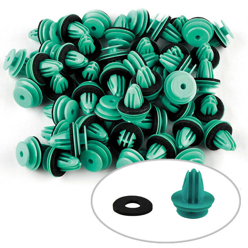 100 Clips Vertikal + 100 Clips Aus Baumwolle Mit Schallschutz Für Türpaneele, Innengarnituren, Kofferdeckel Und Motorraum.