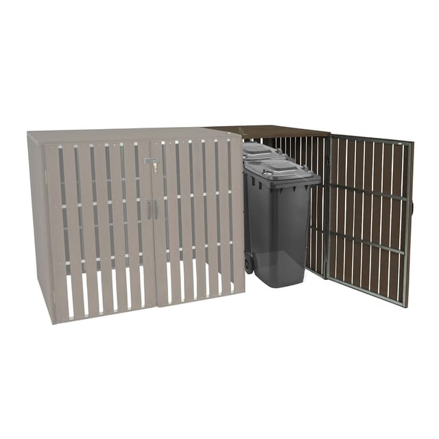 MCW Mülltonnenbox Erweiterung J28 Braun 115x76x100cm
