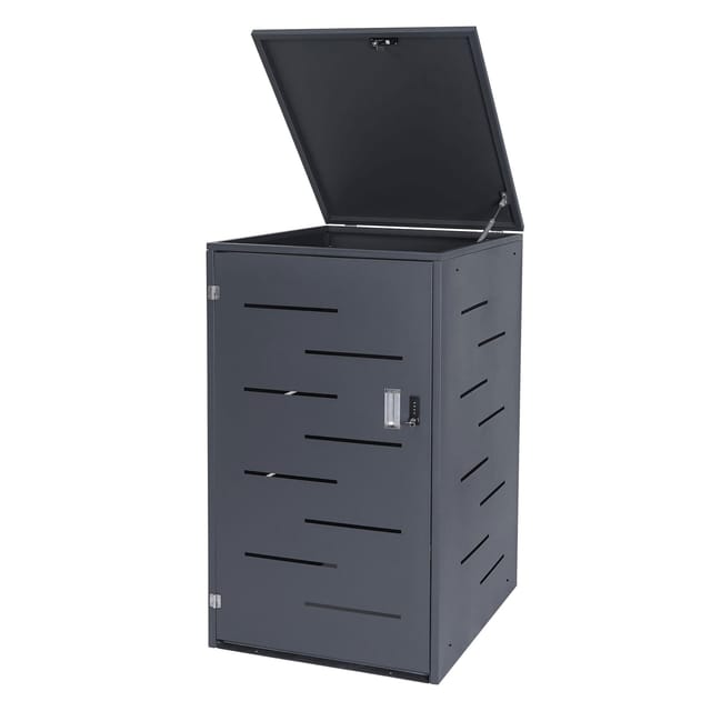 MCW Mülltonnenverkleidung E83 Anthrazit Stahl 33kg 117x66x80cm
