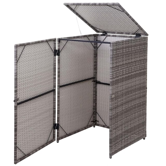 MCW Mülltonnenverkleidung E25 120l Grau 110x65x66cm