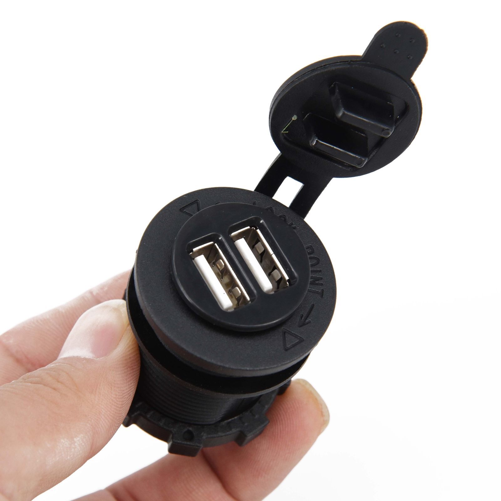 Doppelte Usb-entladestation 12 V + Kfz-ladegerät 2,1 A In Form Von Zwei Usb-anschlüssen