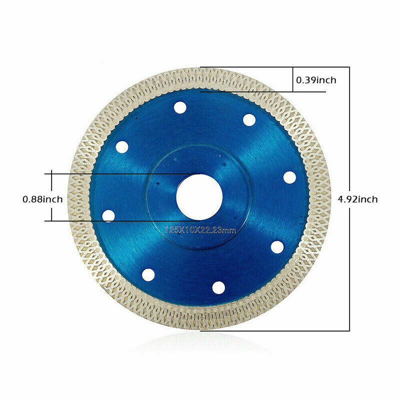 Lame Diamantée 125mm, Lame De Meuleuse D'Angle, Disquetted Coupé Pour Briketts De Pierre Microcristalline, Carreaux De Merique Et Autres Matériaux En Pierre.