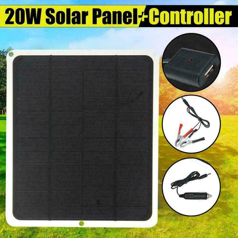 Monokristallines Solaire-set Mit Hoher Effizienz, 20 W, Zum Aufladen Von Tragbaren Mobiltelefonen, Tablets, Wohnmobilen Und Yachten