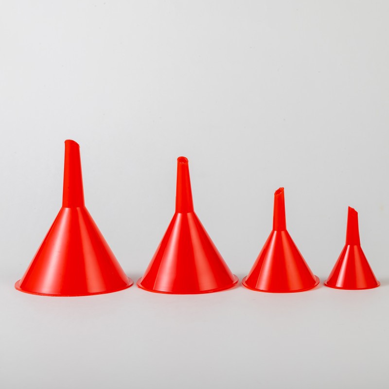 Petite Rouge-entonnoir Aus Kunststoff In Vier Teilen, Separations-entonnoir, Ravitaillement-entonnir Für Das Auto, Mini-entonnoir, Tragbar Für Ungenutzte Haushalte.