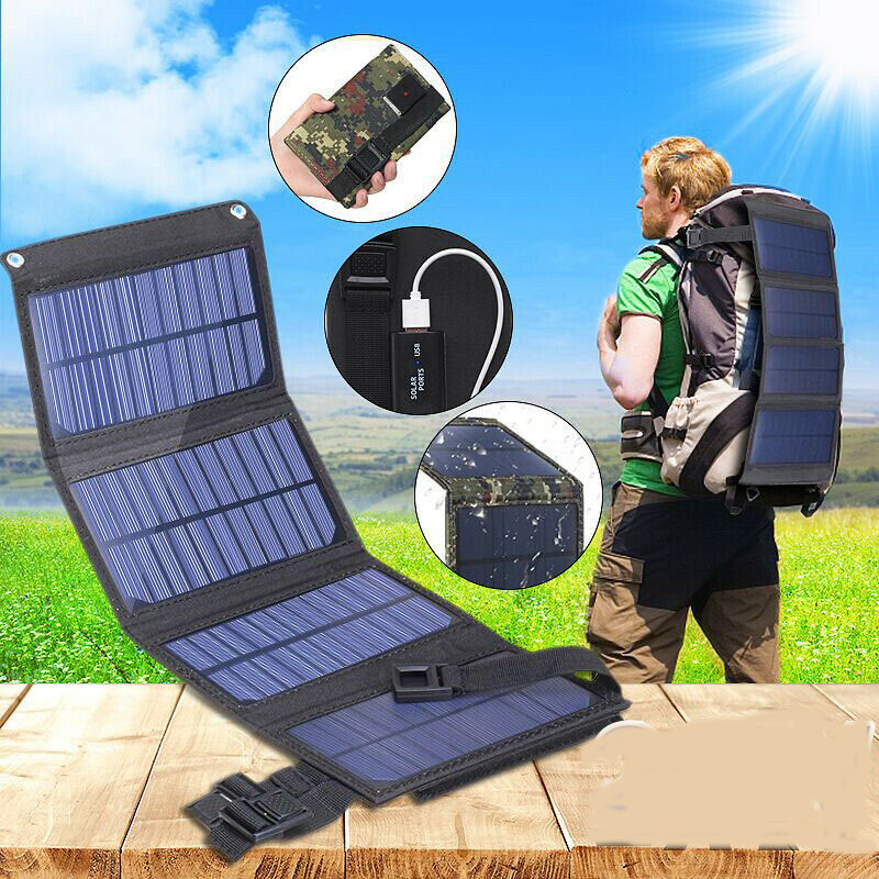 Tragbare Solarbatterie, Biegsam, 20 W, 5 V, Mit Solarpanel, Integriertem Ladegerät Und Usb-schnittstelle