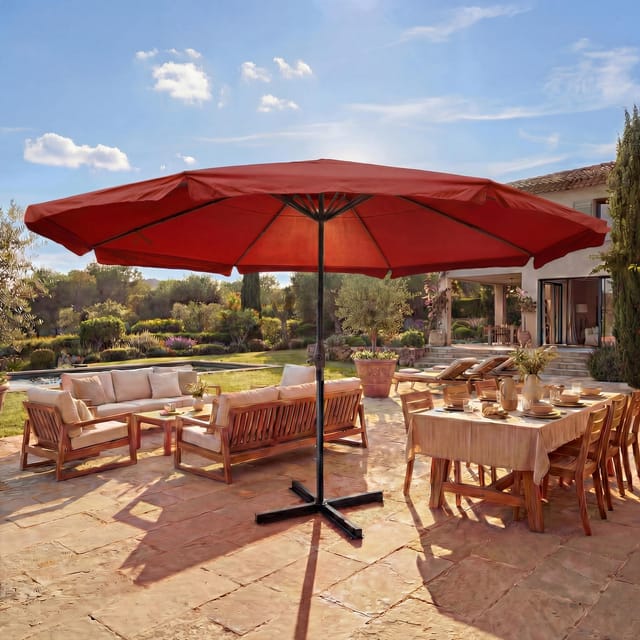 MCW Sonnenschirm Carpi Pro Ø5m Bordeaux ohne Ständer
