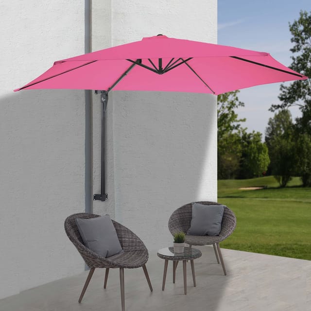MCW Wandschirm Acerra 3m Neigbar Pink-Rosarot