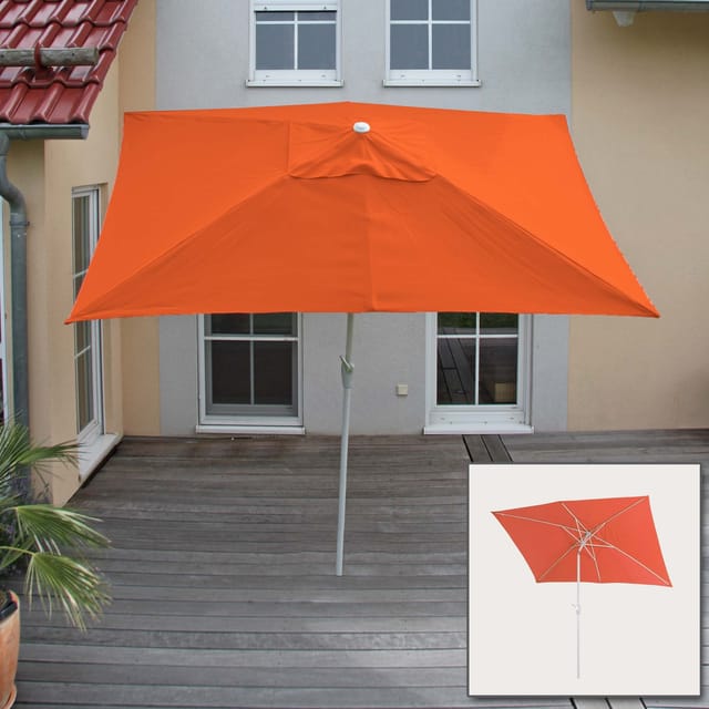 MCW Sonnenschirm Castellammare 2x3m Neigbar Terracotta