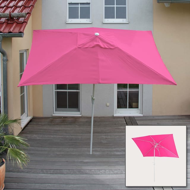 MCW Sonnenschirm Castellammare 2x3m Neigbar Pink