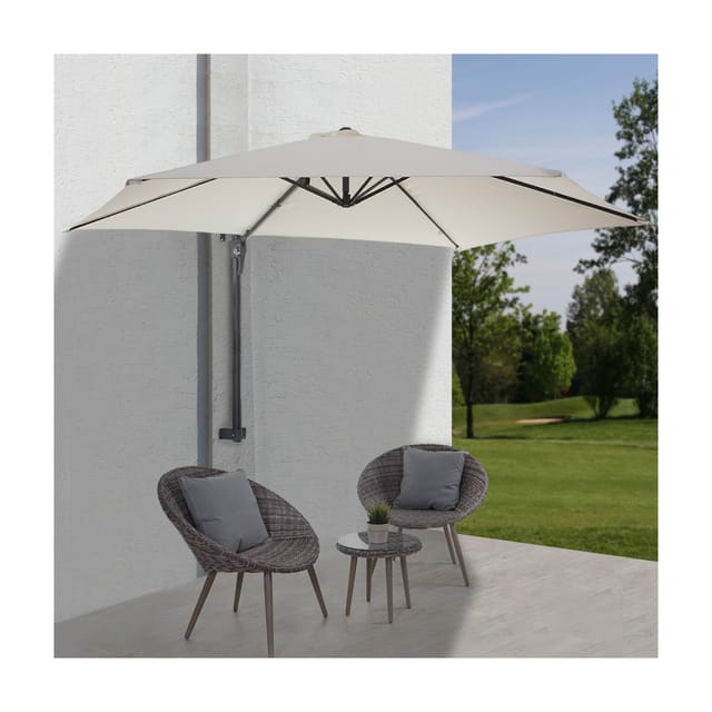 MCW Wandschirm Acerra 3m Neigbar Creme