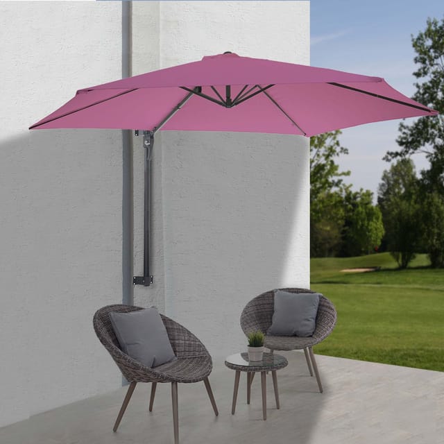 MCW Wandschirm Acerra 3m Neigbar Lavendel-Rot