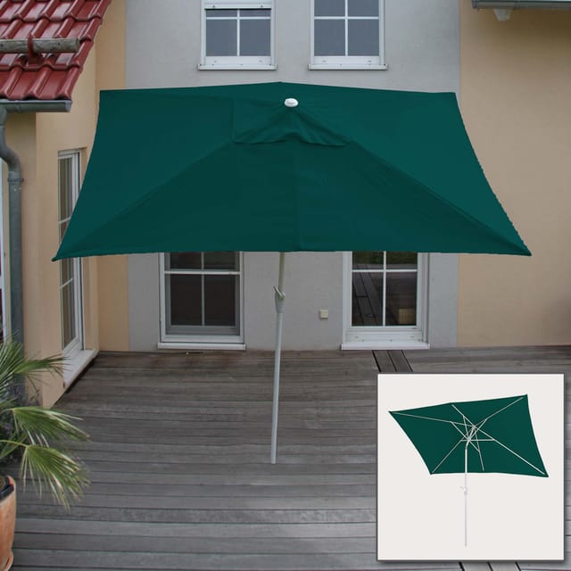 MCW Sonnenschirm Castellammare 2x3m Neigbar Grün