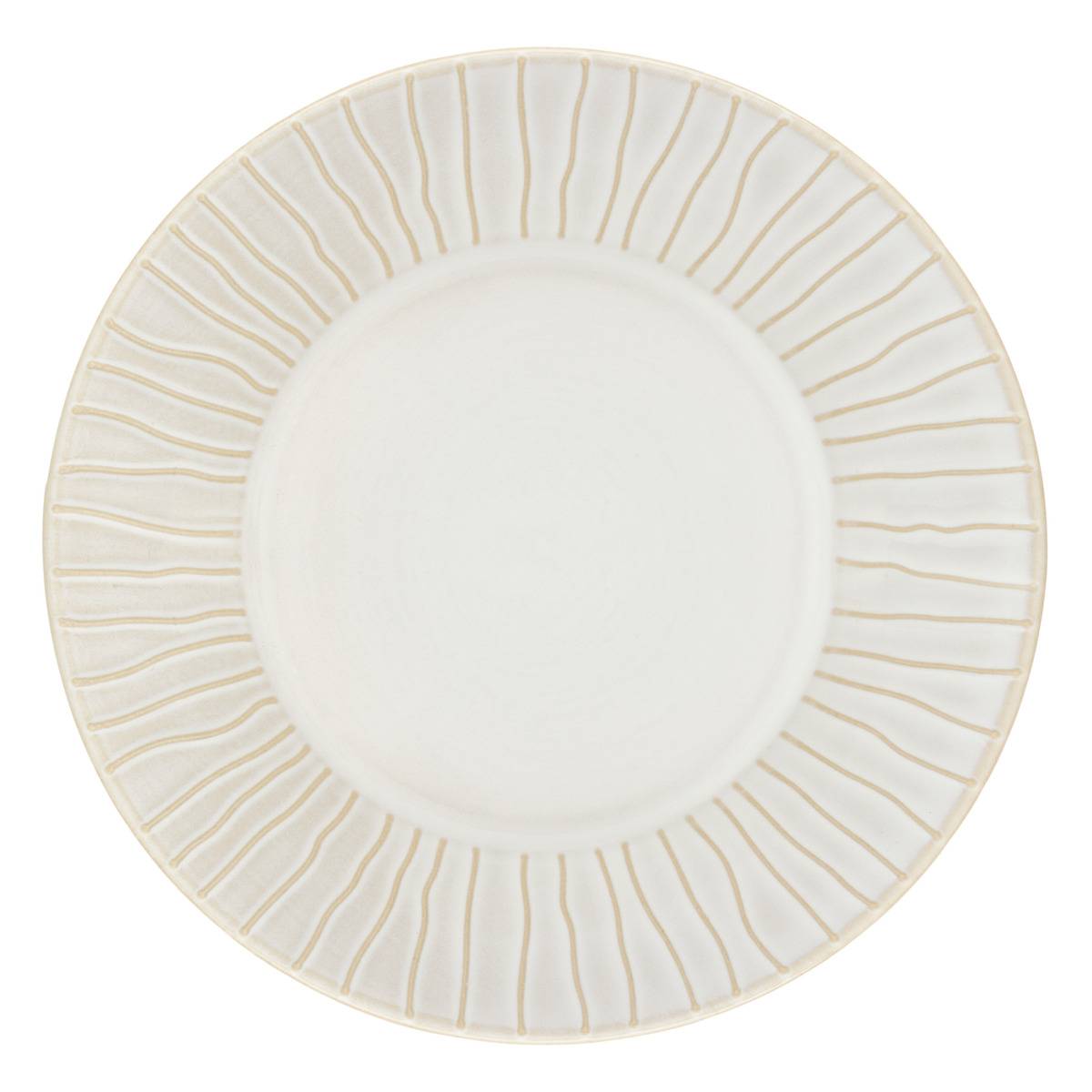 6er-set Tiefe Teller Mit Gestreiftem Rand, Camille D., 20 Cm, Weiß - Atmosphera Créateur D'Intérieur