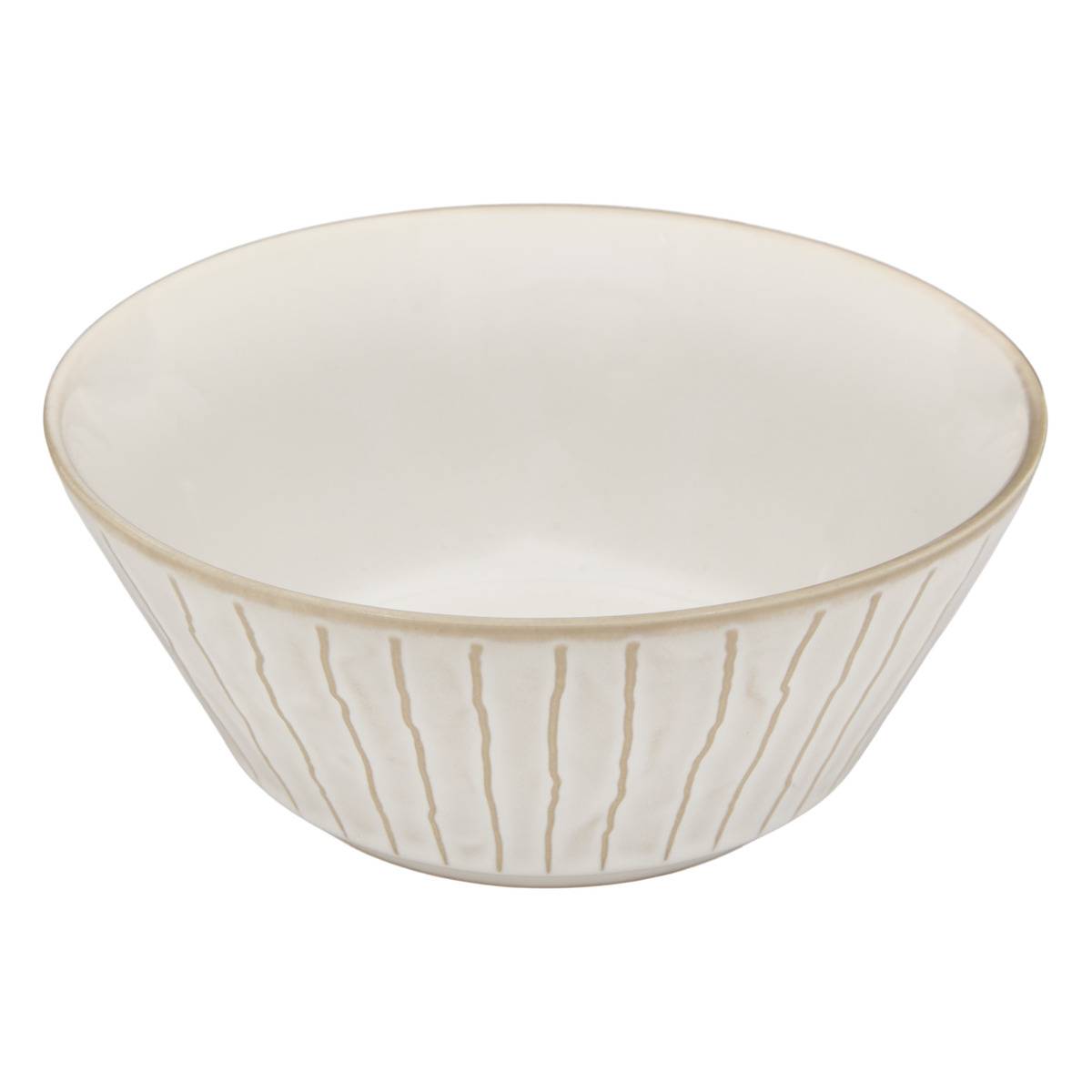 Schale Mit Linienmuster Von Camille, Durchmesser 16 Cm, Weiß - Atmosphera Créateur D'Intérieur