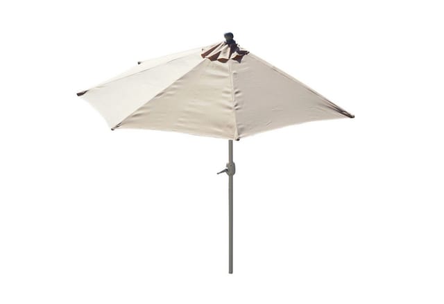 MCW Sonnenschirm Lorca Halbrund 3m UV 50+ 300cm Creme ohne Ständer