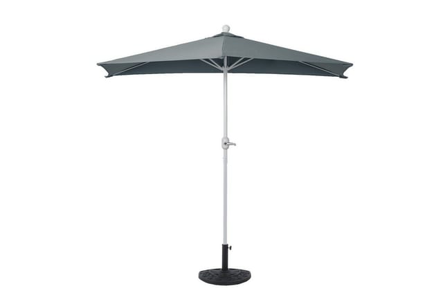 MCW Sonnenschirm Lorca Halbrund 2,7m Alu UV 50+ 270cm Anthrazit mit Ständer