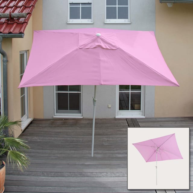 MCW Sonnenschirm Castellammare 2x3m Neigbar Flieder