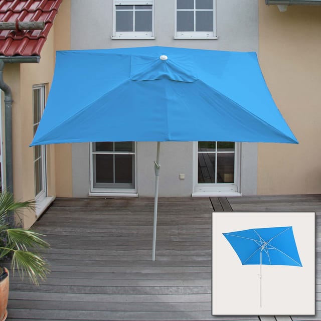 MCW Sonnenschirm Castellammare 2x3m Neigbar Blau
