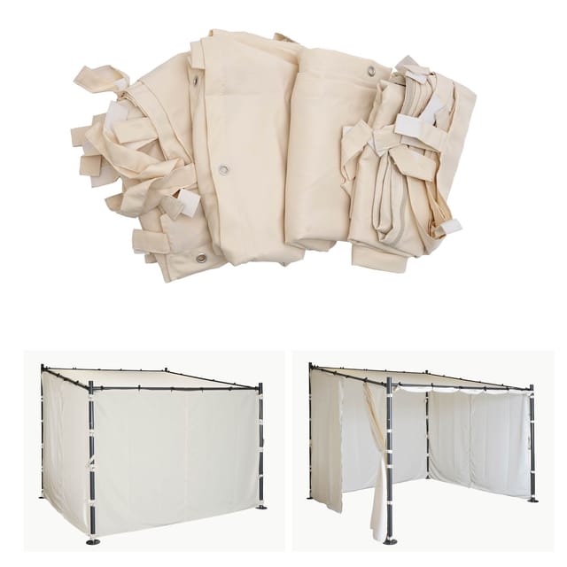 MCW Seitenwand Pergola A22 4er-Set Creme