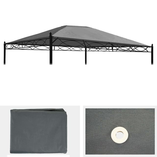 MCW Ersatzbezug Für Dach Pergola Calpe 4x3m Grau