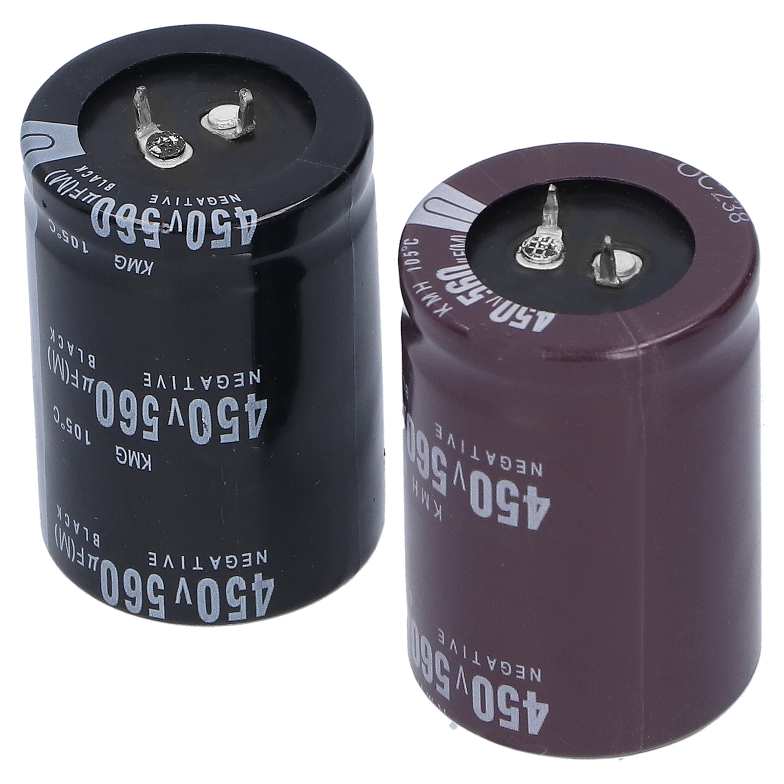 2er-packung 450v 560µf 105°c Aluminium-elektrolytkondensatoren Für Audiogeräte Und Energieeffiziente Led-lampen