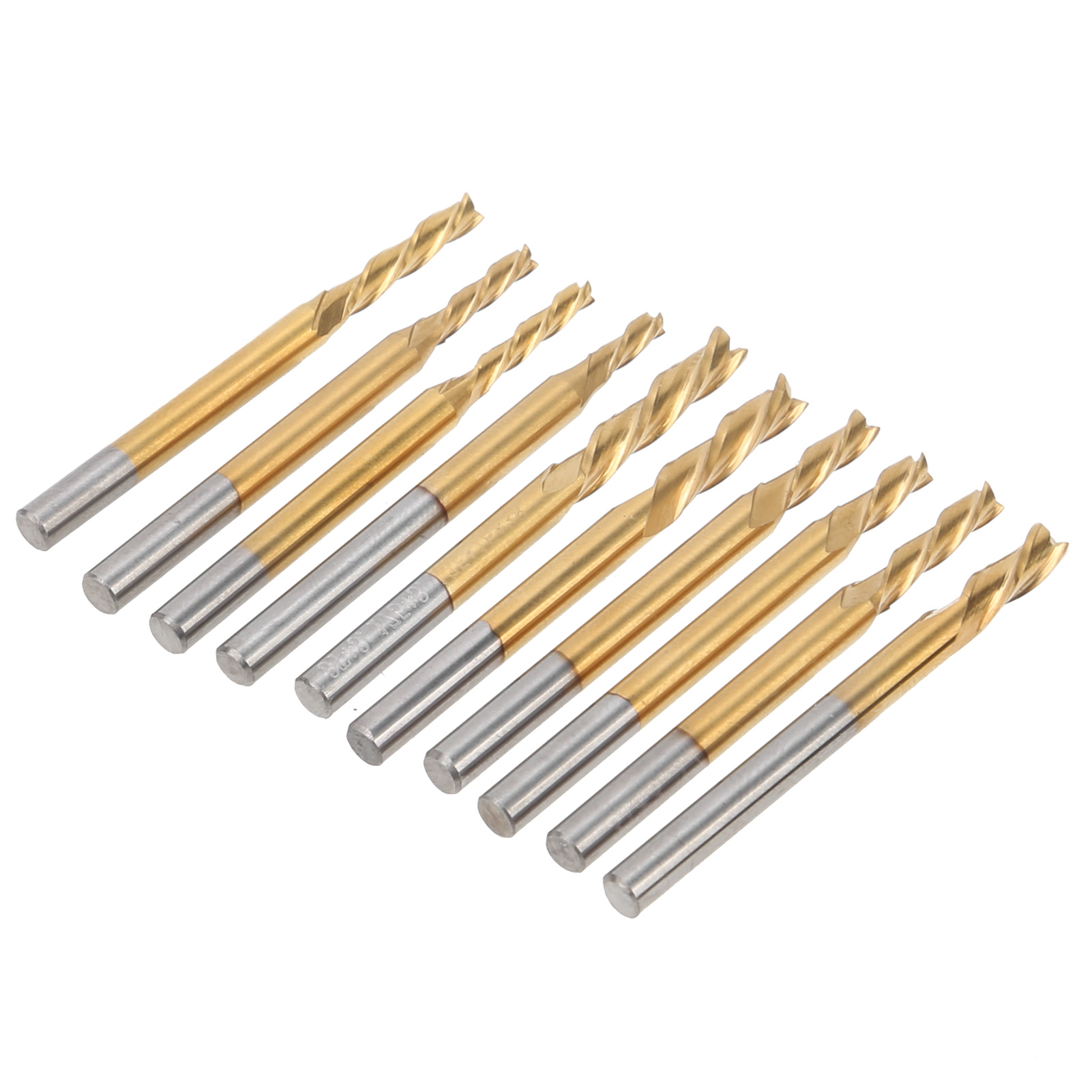 V-nut-gravierfräser Aus Hartmetall, 2 Schneiden, 4 Mm Gerader Schaft, Satz Mit 5 Hartmetallfräsern, Gravierwerkzeug 4 X 0,3 X 25 Mm, Cnc-fräse